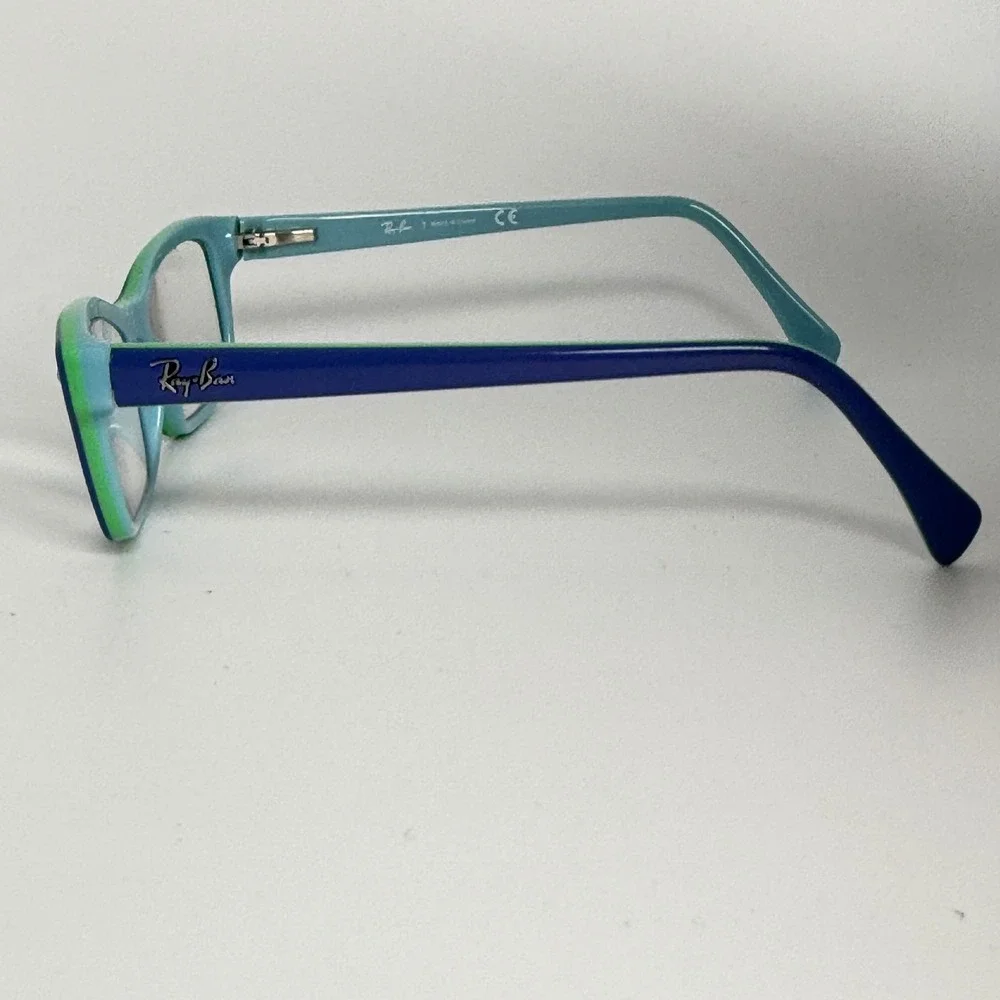 Ray-Ban RB 1550 3657 Blue Green Rectangular Eyeglasses Frames 48-15-130‎ 22137